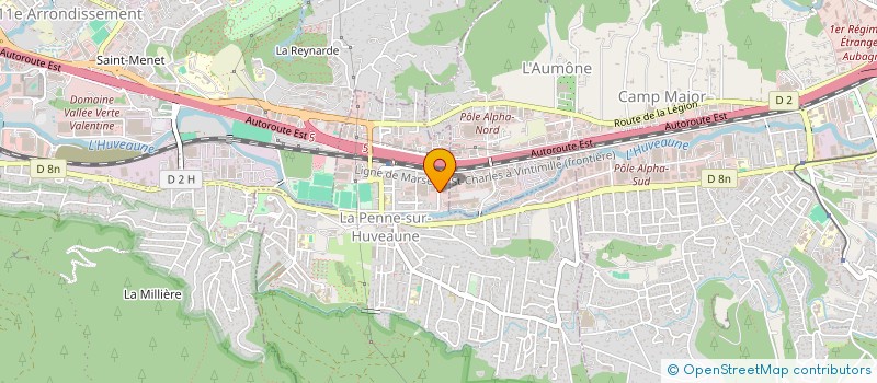 localisation de l'entreprise AH HOLDING  LA PENNE SUR HUVEAUNE