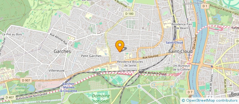 localisation de l'entreprise AH INTERIOR à SAINT-CLOUD