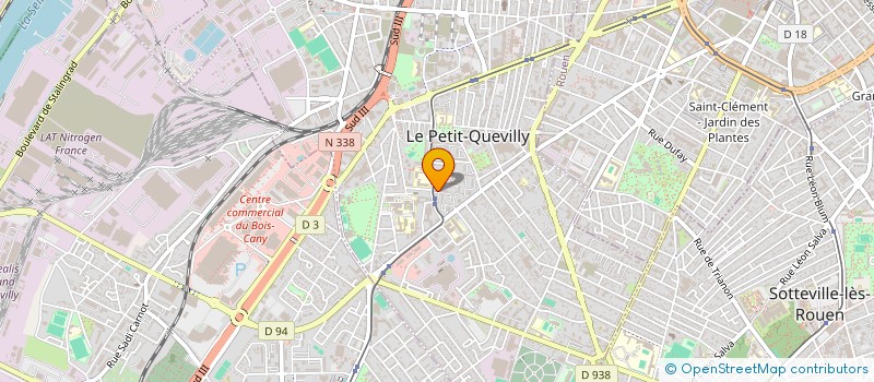 localisation de l'entreprise AH PEINTURE à LE PETIT-QUEVILLY