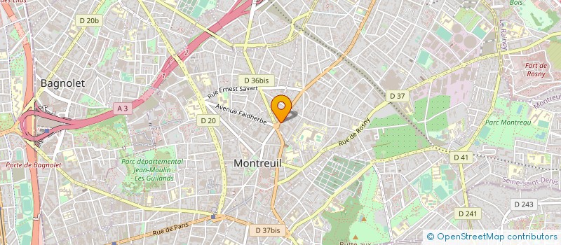 localisation de l'entreprise AH2D ENVIRONNEMENT à MONTREUIL
