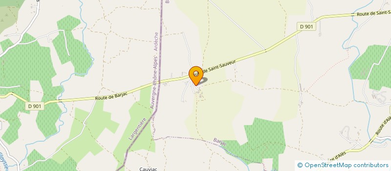 localisation de l'entreprise AH2O  BARJAC