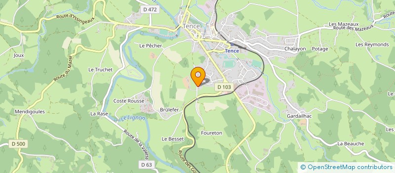 localisation de l'entreprise AHAD  TENCE