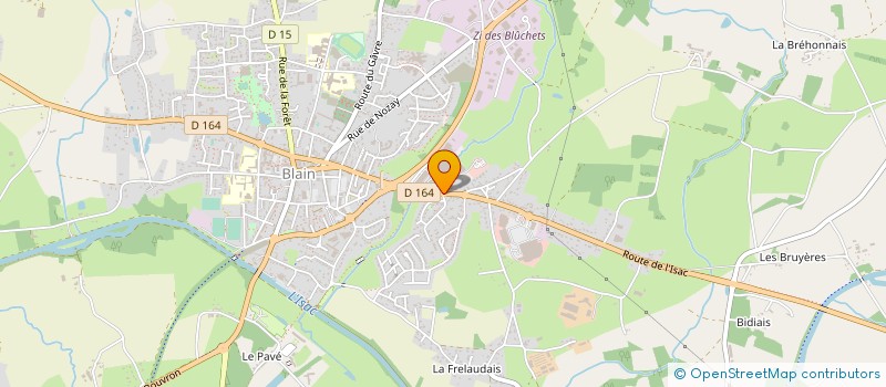 localisation de l'entreprise AHB DISTRIBUTION à BLAIN