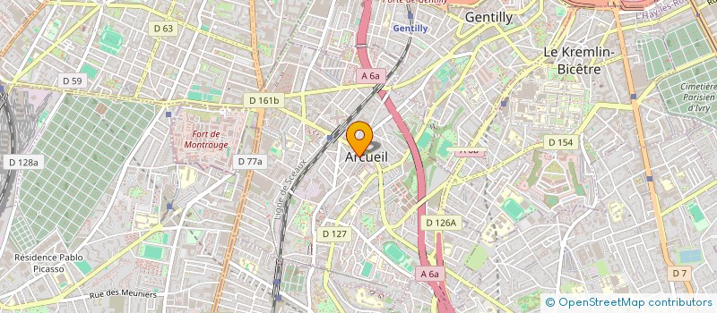 localisation de l'entreprise AHC COM à ARCUEIL