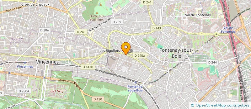 localisation de l'entreprise AHES à FONTENAY-SOUS-BOIS