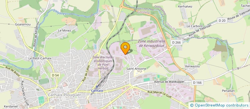 localisation de l'entreprise AHES SABLAGE à CARHAIX-PLOUGUER