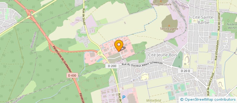 localisation de l'entreprise AHF 68 à WITTENHEIM