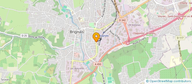 localisation de l'entreprise AHF 69 à BRIGNAIS