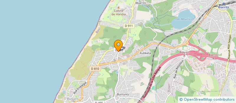 localisation de l'entreprise AHIZPAK à BIDART