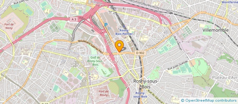 localisation de l'entreprise AHM LOCATION AUTOS à ROSNY-SOUS-BOIS