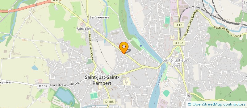 localisation de l'entreprise AHME'TECH à SAINT-JUST-SAINT-RAMBERT