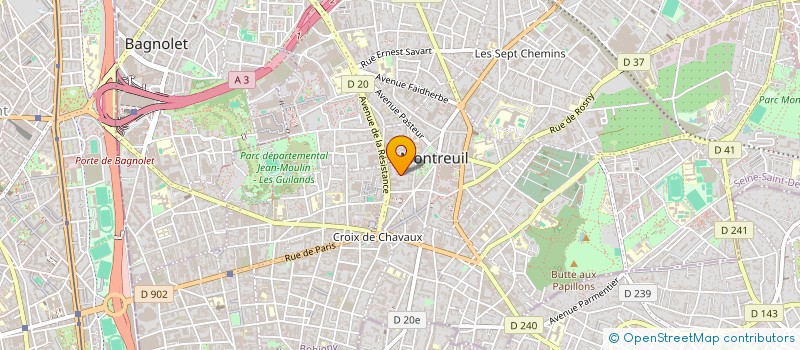 localisation de l'entreprise AHOUEFAZ PROPRETES à MONTREUIL