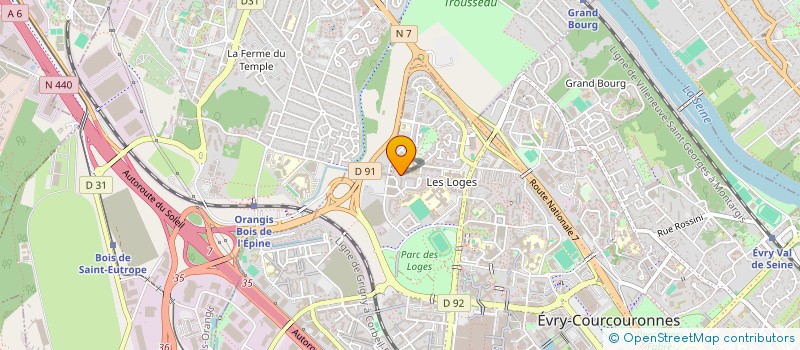 localisation de l'entreprise AHPI BATIMENT à EVRY-COURCOURONNES