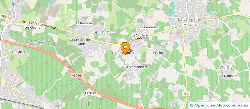 localisation de l'entreprise AHS-44  LA CHAPELLE-HEULIN