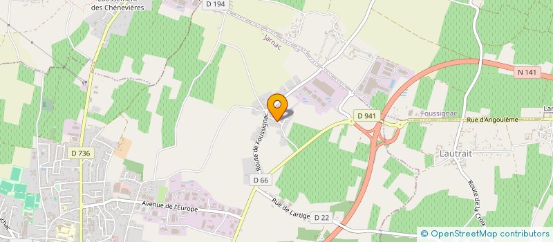 localisation de l'entreprise AIC MARTINEAU HOLDING  JARNAC