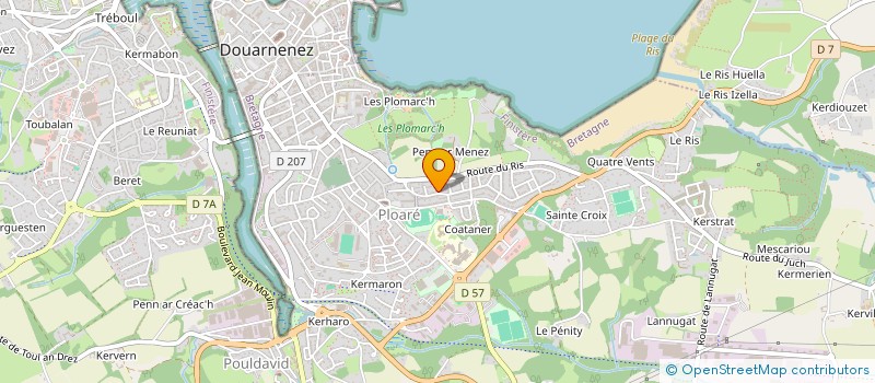 localisation de l'entreprise AICED TRANSPORT  DOUARNENEZ