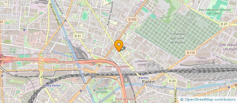 localisation de l'entreprise AICS  PANTIN