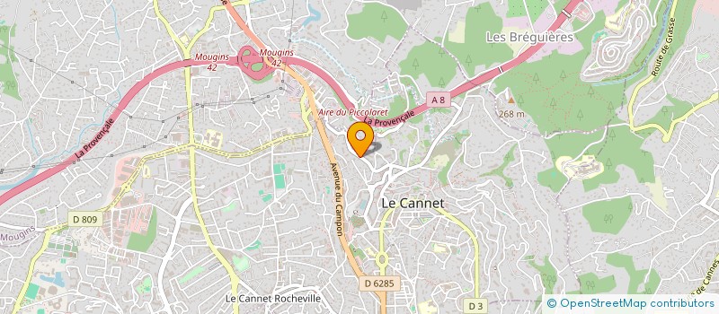 localisation de l'entreprise AIDA à LE CANNET