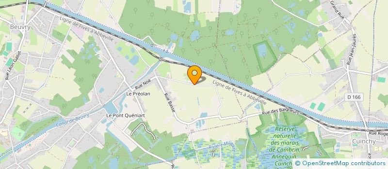 localisation de l'entreprise AIDE à BEUVRY