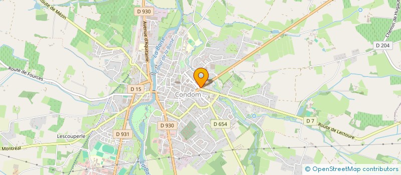 localisation de l'entreprise AIDE A DOMICILE AUX PERSONNES AGEES ET AUX MALADES DU GERS à CONDOM