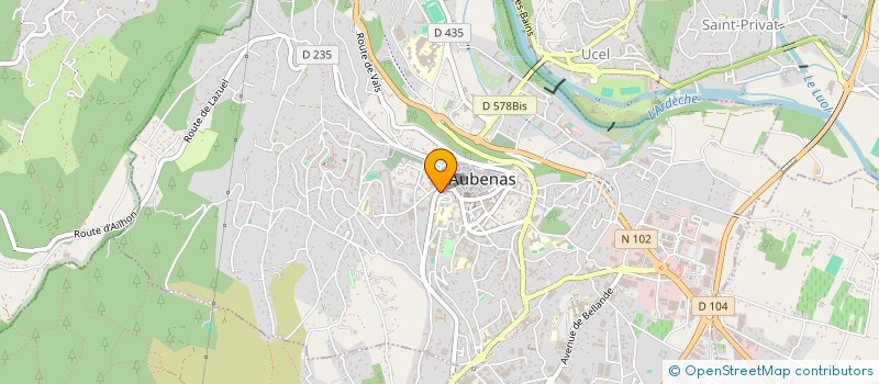 localisation de l'entreprise AIDE A DOMICILE DROME ARDECHE à AUBENAS