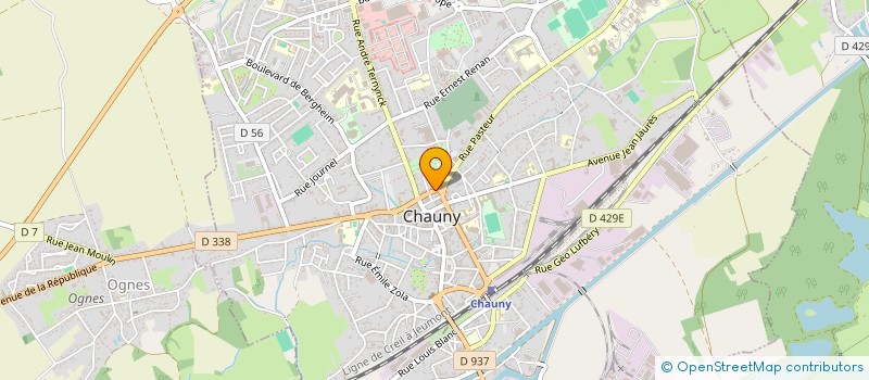 localisation de l'entreprise AIDE A DOMICILE EN ACTIVITES REGROUPEES à CHAUNY