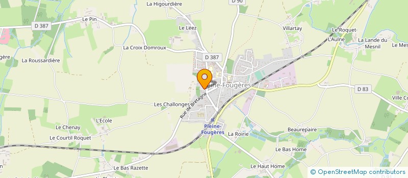localisation de l'entreprise AIDE A DOMICILE EN MILIEU RURAL à PLEINE-FOUGERES