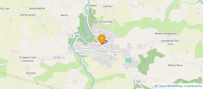 localisation de l'entreprise AIDE A DOMICILE EN MILIEU RURAL  ELLIANT