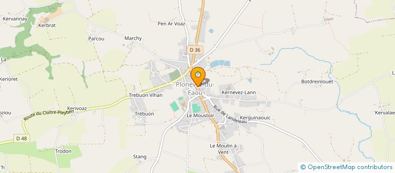 localisation de l'entreprise AIDE A DOMICILE EN MILIEU RURAL  PLONEVEZ-DU-FAOU