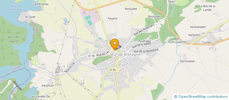 localisation de l'entreprise AIDE A DOMICILE EN MILIEU RURAL à GUERLEDAN