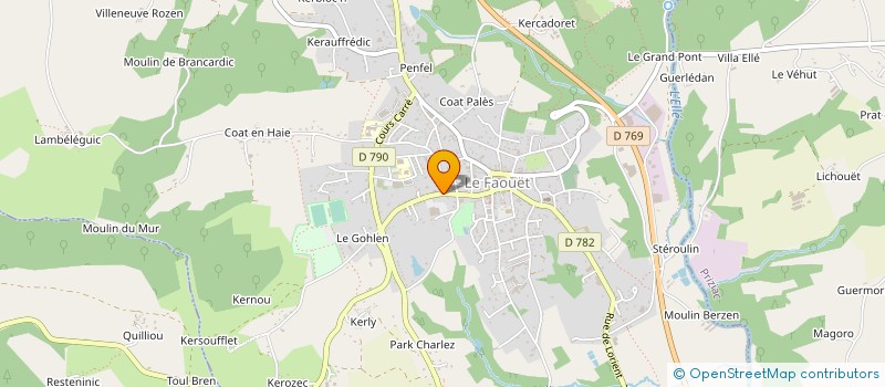 localisation de l'entreprise AIDE A DOMICILE EN MILIEU RURAL à LE FAOUET