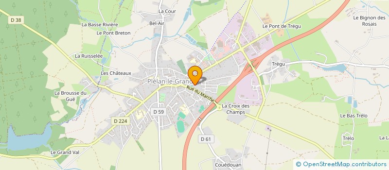 localisation de l'entreprise AIDE A DOMICILE EN MILIEU RURAL à PLELAN-LE-GRAND