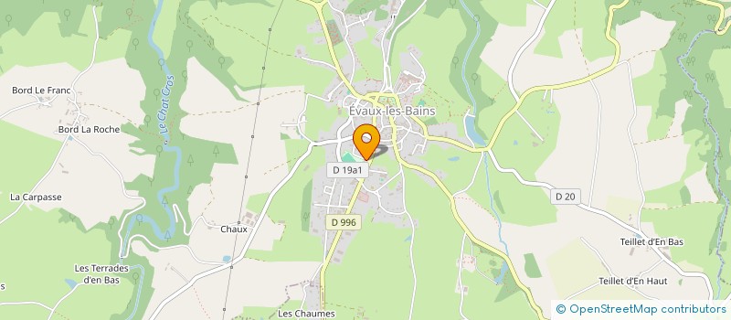 localisation de l'entreprise AIDE A DOMICILE EVAUX CHAMBON à EVAUX-LES-BAINS