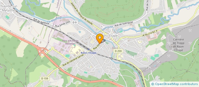 localisation de l'entreprise AIDE A DOMICILE MILIEU RURAL à RAON-L'ETAPE
