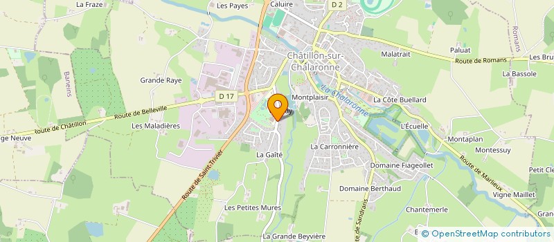localisation de l'entreprise AIDE A DOMICILE MILIEU RURAL CHATILLON à CHATILLON-SUR-CHALARONNE