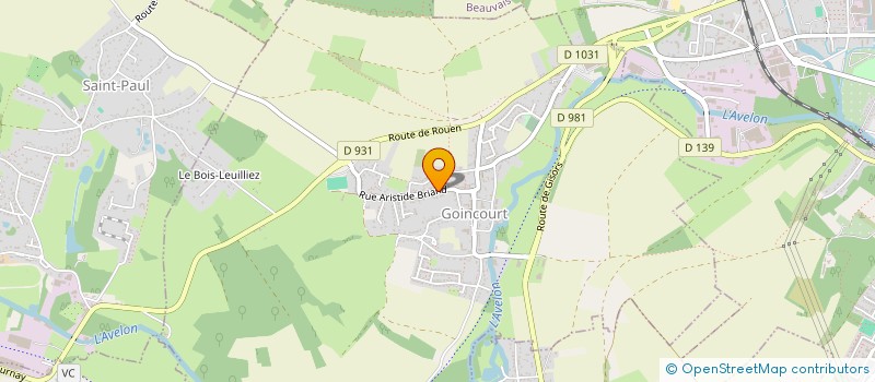 localisation de l'entreprise AIDE A DOMICILE PLUS  GOINCOURT