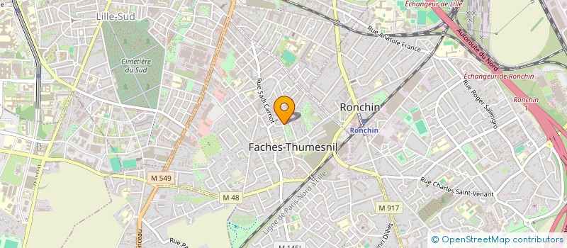 localisation de l'entreprise AIDE A DOMICILE POUR TOUS à FACHES-THUMESNIL