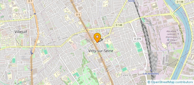 localisation de l'entreprise AIDE A L'INSERTION SOCIALE DES PERSONNES EN DIFFICULTE à VITRY-SUR-SEINE