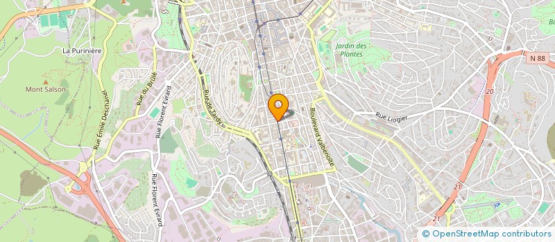 localisation de l'entreprise AIDE A LA FORMATION A LA CREATION D'ENTREPRISE ET A LA SOLIDARITE à SAINT-ETIENNE