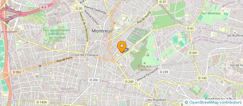 localisation de l'entreprise AIDE A LA MOBILITE DES PERSONNES à MONTREUIL