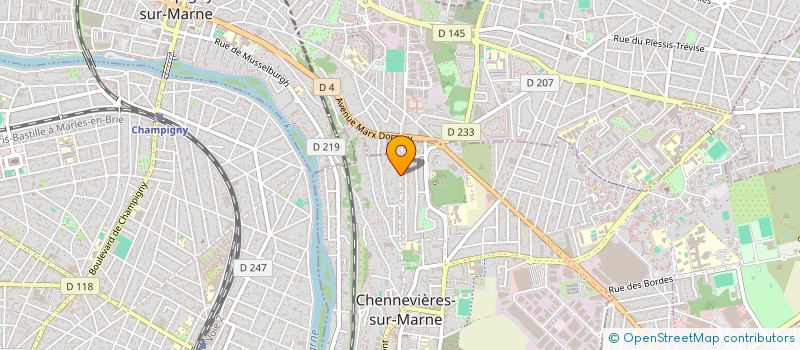 localisation de l'entreprise AIDE ADMINISTRATIVE AUX ENTREPRENEURS - BONNARDEL  CHENNEVIERES-SUR-MARNE