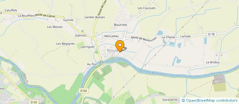 localisation de l'entreprise AIDE AGIR.INSERER.DISTRIBUER.ECOLOGIE  BIOULE