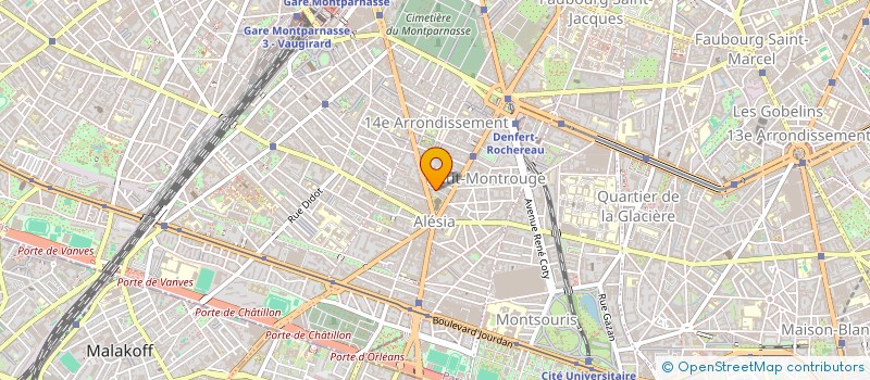 localisation de l'entreprise AIDE ALIMENTAIRE ALESIA  PARIS