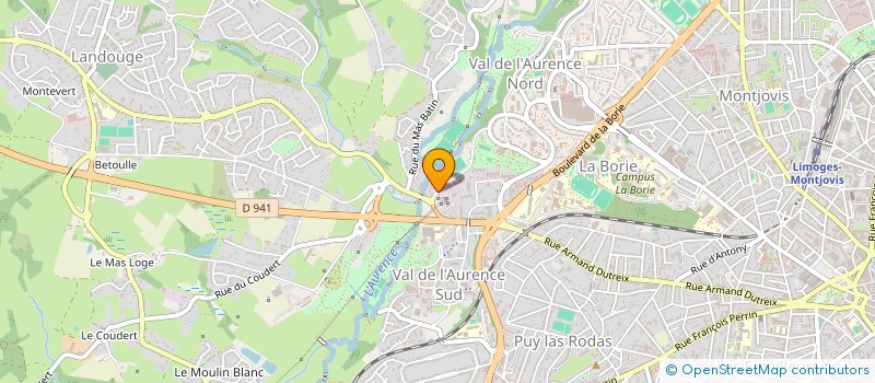 localisation de l'entreprise AIDE ALIMENTAIRE AURENCE ( LES 3 A ) à LIMOGES