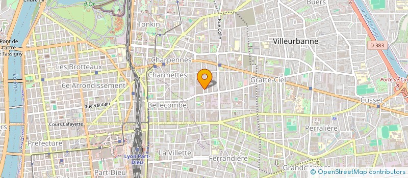 localisation de l'entreprise AIDE ASSISTANCE 3 EME AGE  VILLEURBANNE