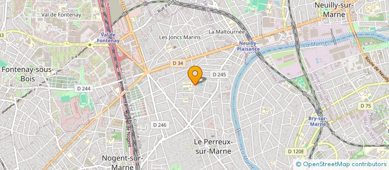 localisation de l'entreprise AIDE AU DEVELOPPEMENT ET INSERTION SOCIAL  LE PERREUX-SUR-MARNE