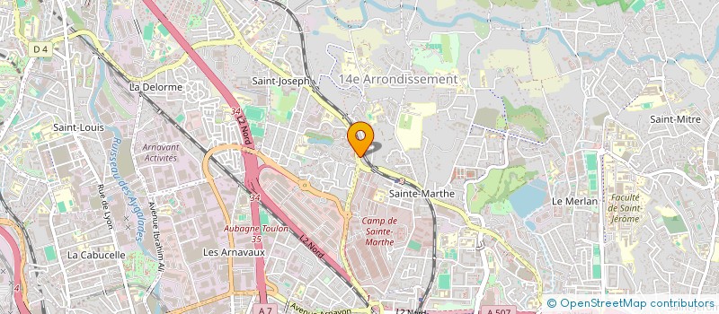 localisation de l'entreprise AIDE AUX VILLAGEOIS JARDINIERS DE PEL à MARSEILLE