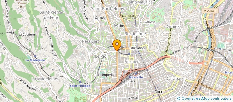 localisation de l'entreprise AIDE BENEVOLE AUX RETRAITES ISOLES à NICE