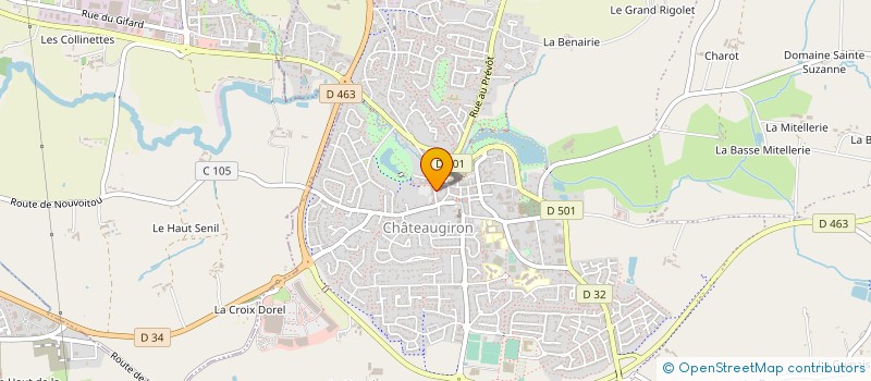 localisation de l'entreprise AIDE DOMICILE MILIEU RURAL à CHATEAUGIRON