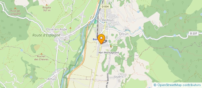 localisation de l'entreprise AIDE DOMICILE MILIEU RURAL VALLEE ASPE à ACCOUS